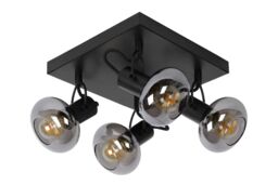 Lucide 'MADEE' Dimmable Stylish Rotatable Indoor Ceiling Spotlight 4xE14 in Black - thumbnail 2
