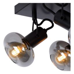 Lucide 'MADEE' Dimmable Stylish Rotatable Indoor Ceiling Spotlight 4xE14 in Black - thumbnail 4