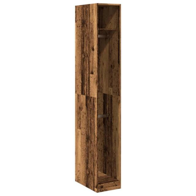 Berkfield Home Wardrobe Old Wood 30x50x200 cm Engineered Wood in Brown - Size: 30 x 50 x 200 cm - image 1