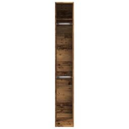 Berkfield Home Wardrobe Old Wood 30x50x200 cm Engineered Wood in Brown - Size: 30 x 50 x 200 cm - thumbnail 4
