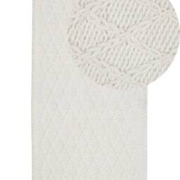 Wyld and Coco Off White Wool and Viscose Area Rug 80 x 150 cm Hand-Woven - Size: 80 cm x 150 cm - thumbnail 2