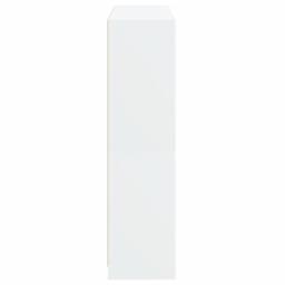 Berkfield Home Modern Bookcase with Doors White 136x37x142 cm Engineered Wood - Size: 136 x 37 x 142 cm - thumbnail 8