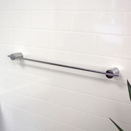 Showerdrape Vitality 500mm Chrome Stainless Steel Wall Mounted Towel Rail in Metallic Silver