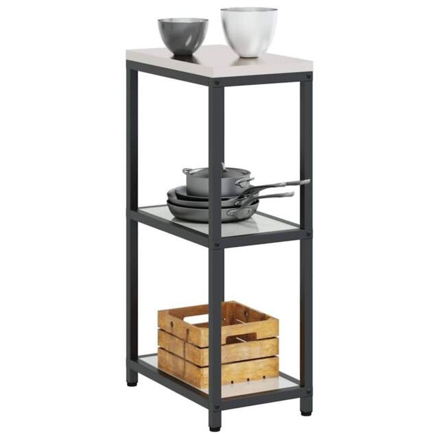 Berkfield Home Kitchen Storage Shelf with Storage Silver Galvanised steel - image 1