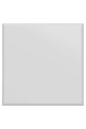 "MirrorOutlet All Glass Modern Bevelled Square Wall Mirror 35"" X 35"" 90x90CM in Silver - Size: 1 Pack"