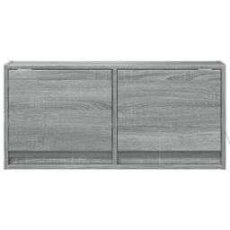 Berkfield Home TV Wall Cabinet with LED Lights Grey Sonoma 80x31x35 cm - Size: 80 x 31 x 35 cm - thumbnail 6