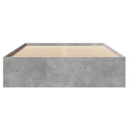 Berkfield Home Durable Bed Frame without Mattress Concrete Grey 135x190cm Engine - Size: 135x190 cm - thumbnail 5