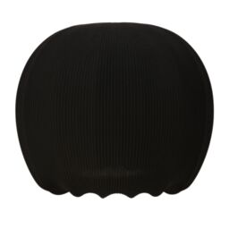 CGC Lighting Lila Black Rounded Ribbed Stretch Cotton Fabric Lampshade - thumbnail 8