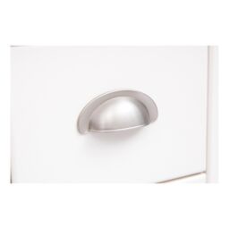 Cabinet Bits Tropea 5 Drawer Chest of Drawers Chrome Cup Handle in Off-White - thumbnail 5