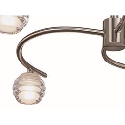 Netlighting Sphere Semi Flush 4 Light G9 Satin Nickel in Grey - thumbnail 6