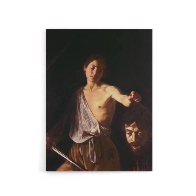 "Artery8 Caravaggio 1610 David With Head Canvas Wall Art Print - Size: W12"" x H16""" - image 1