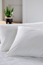 CHRISTY Classic Filled Hollowfibre Medium Firm Pillow Pair in White - thumbnail 2
