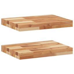 Berkfield Home Floating Shelves 2 pcs 40x30x4 cm Oil Finished Solid Wood Acacia in Brown - Size: 40 x 30 x 4 cm - thumbnail 2