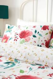 Dreams & Drapes 'Abstract Poppy' Easy Care Duvet Cover Set - Size: Single - thumbnail 2