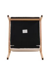 Teddy Fur Cushioned Wood Armchair in White - thumbnail 4