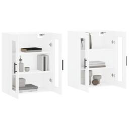 Berkfield Home Wall Mounted Cabinets 2 pcs White Engineered Wood - thumbnail 1