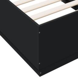 Berkfield Home Bed Frame with LED without Mattress Black 75x190 cm Small Single - thumbnail 9