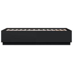 Berkfield Home Bed Frame with LED without Mattress Black 75x190 cm Small Single - thumbnail 7