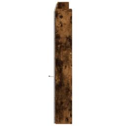 Berkfield Home Headboard Cabinet with LED Smoked Oak 220x16.5x103.5 cm in Brown - thumbnail 7