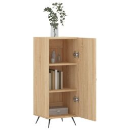 Berkfield Home Sideboard Sonoma Oak 34.5x34x90 cm Engineered Wood in Brown - thumbnail 4