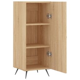Berkfield Home Sideboard Sonoma Oak 34.5x34x90 cm Engineered Wood in Brown - thumbnail 5