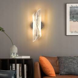 COMELY 12W Creative Spiral Design Silver Wall Lights, 3 Lighting Colours - thumbnail 2