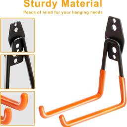 Kelvenix 12PCS Heavy Duty Steel Garage Storage Utility Wall Hanger in Orange - thumbnail 5
