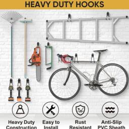 Kelvenix 12PCS Heavy Duty Steel Garage Storage Utility Wall Hanger in Orange - thumbnail 3