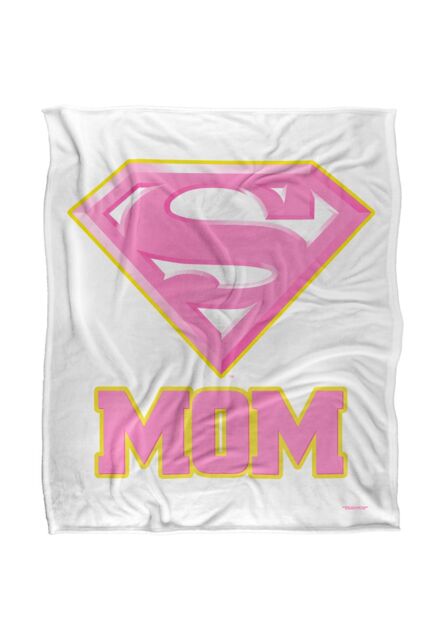 Warner Brothers Superman Logo Officially Licensed Silky Touch Super Soft Throw Blanket 152 x 127 cm in White - image 1
