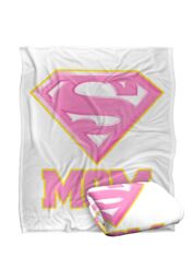Warner Brothers Superman Logo Officially Licensed Silky Touch Super Soft Throw Blanket 152 x 127 cm in White - thumbnail 2
