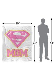 Warner Brothers Superman Logo Officially Licensed Silky Touch Super Soft Throw Blanket 152 x 127 cm in White - thumbnail 5