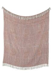Appletree 'Myan' Geometric Mosaic Design Woven Throw in Terracotta - Size: 130 cm x 180 cm - thumbnail 2