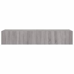 Berkfield Home TV Wall Cabinets with LED Lights 2 pcs Grey Sonoma 80x35x31 cm - Size: 80 x 35 x 31 cm - thumbnail 9