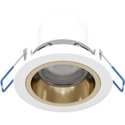 Loops Elegant White & Gold Indoor Ceiling Spotlight for Stylish Homes