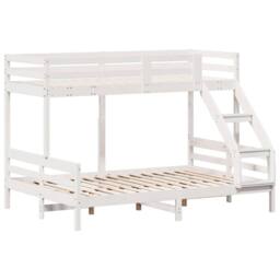 Berkfield Home Bunk Bed without Mattress 90x200/140x200 cm White Solid Wood - thumbnail 3