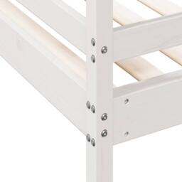 Berkfield Home Bunk Bed without Mattress 90x200/140x200 cm White Solid Wood - thumbnail 7