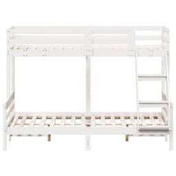 Berkfield Home Bunk Bed without Mattress 90x200/140x200 cm White Solid Wood - thumbnail 4