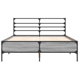 Berkfield Home Bed Frame without Mattress Grey Sonoma 120x200 cm - Size: Small Double - thumbnail 4