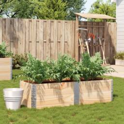 Berkfield Home Garden Planter 150x50 cm Solid Wood Pine in Brown