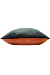 Paoletti Tropical Cheetah Printed Piped Cushion in Teal - Size: 45 cm x 45 cm - thumbnail 3