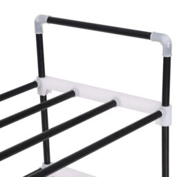 Berkfield Home Shoe Rack with 7 Shelves Metal & Plastic Black - thumbnail 4