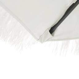 Berkfield Home Garden Parasol with Steel Pole White 246x246x230 cm - Size: 246 x 246 x 230 cm - thumbnail 8