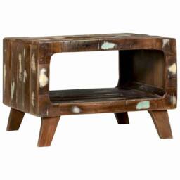 Berkfield Home Coffee Table 50x50x35 cm Solid Wood Reclaimed in Brown - Size: 50 x 50 x 35 cm - thumbnail 1