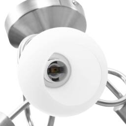 Berkfield Home Ceiling Lamp with Ceramic Shades for 3 E14 Bulbs White Bowl - thumbnail 7