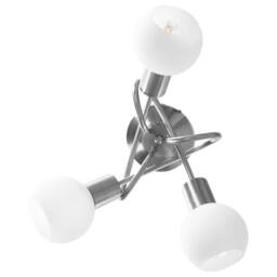 Berkfield Home Ceiling Lamp with Ceramic Shades for 3 E14 Bulbs White Bowl - thumbnail 5