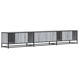 Berkfield Home TV Cabinet Grey Sonoma 240x35x41 cm Engineered Wood - Size: 240 x 35 x 41 cm - thumbnail 6