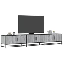 Berkfield Home TV Cabinet Grey Sonoma 240x35x41 cm Engineered Wood - Size: 240 x 35 x 41 cm - thumbnail 2