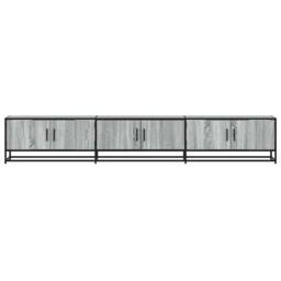 Berkfield Home TV Cabinet Grey Sonoma 240x35x41 cm Engineered Wood - Size: 240 x 35 x 41 cm - thumbnail 4