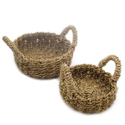 KDMD Natural Seagrass Basket - Set of 2 in Beige - thumbnail 3