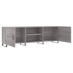 Berkfield Home TV Cabinet Grey Sonoma 150x30x50 cm Engineered Wood - Size: 150 x 30 x 50 cm - thumbnail 6